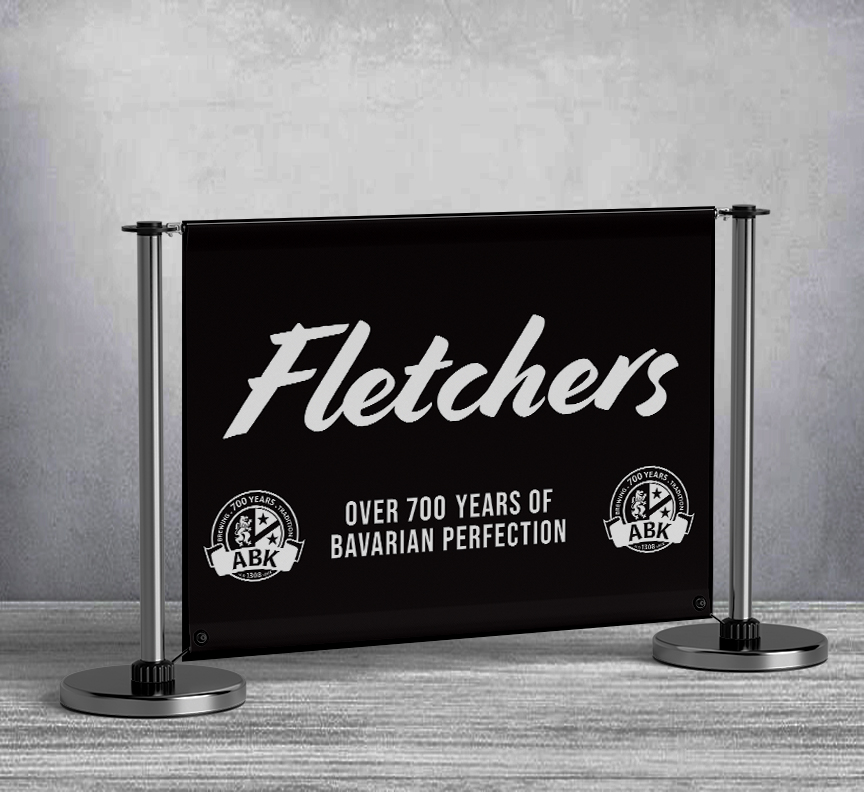 1200mm Cafe Barrier Banners