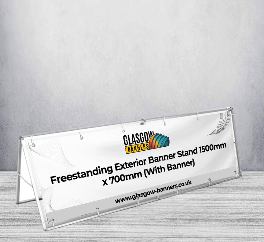 Freestanding Exterior Banner Stand 1500mm x 700mm (With Banner)
