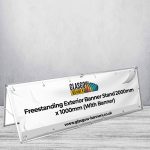 Freestanding Exterior Banner Stand 2000mm x 1000mm (With Banner)