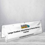 Large Outdoor Advertising A-Frame Banner Frames 1500mm x 700mm (With Banner)