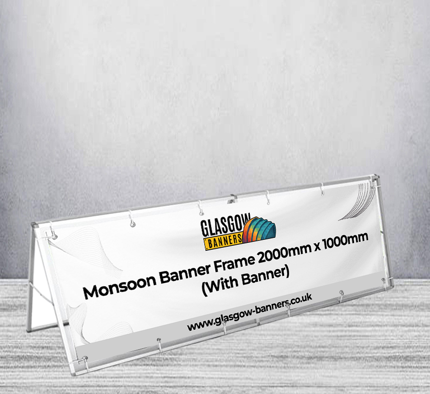 Monsoon Banner Frame 2000mm x 1000mm (With Banner)