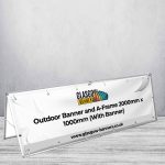 Outdoor Banner and A-Frame 2000mm x 1000mm (With Banner)
