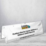 Outdoor Barrier Frame 3000mm x 1000mm (With Banner)