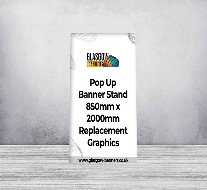 Pop Up Banner Stand 850mm x 2000mm Replacement Graphics