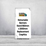 Retractable Banners Stand 850mm x 2000mm Replacement Graphics