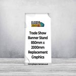 Trade Show Banner Stand 850mm x 2000mm Replacement Graphics