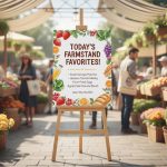 Retail Supermarket Easel With Printed Sign