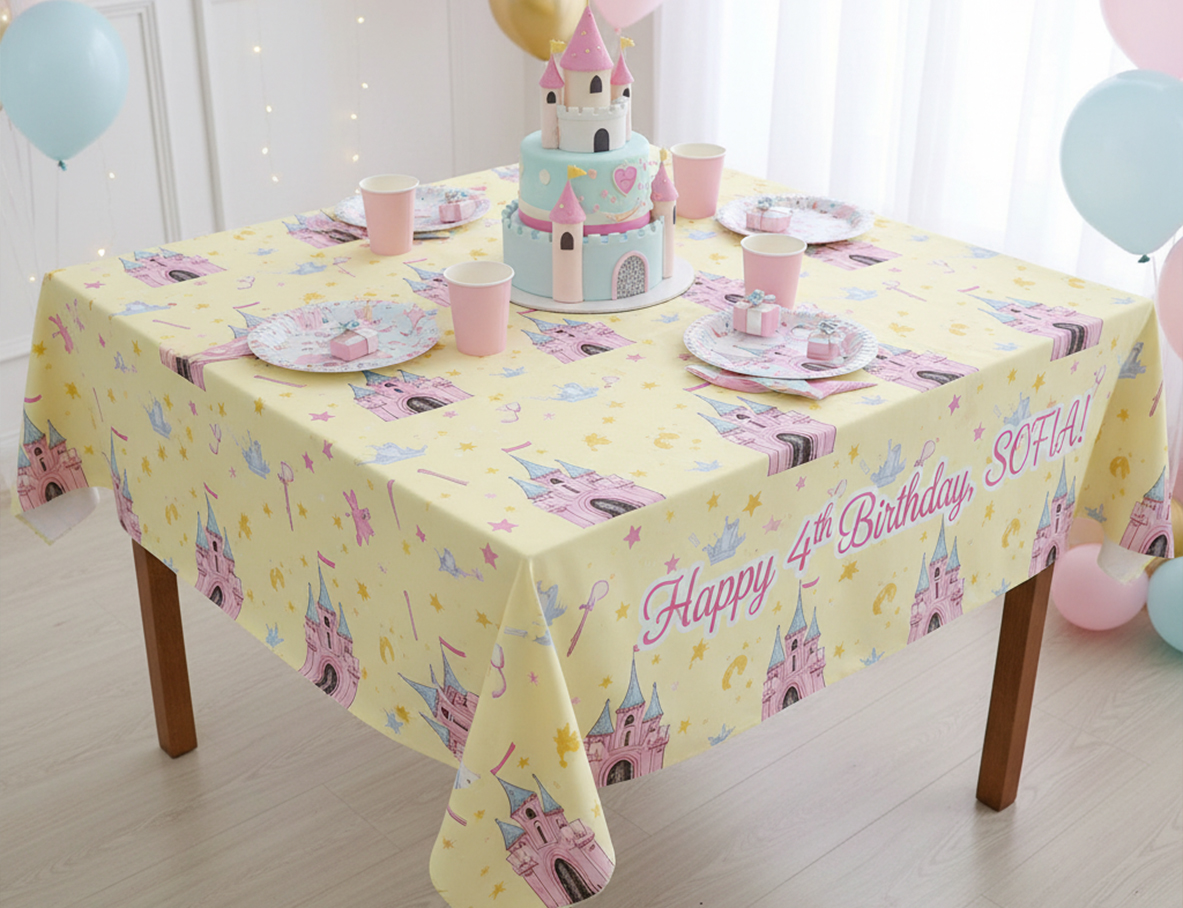 Custom Printed Birthday Party Tablecloths & Covers