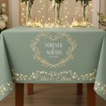 Personalised Printed Engagement & Anniversary Tablecloths & Covers