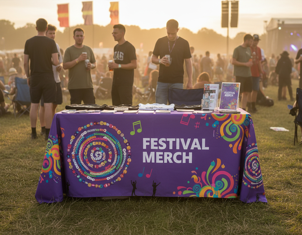 Custom Printed Festival Tablecloths & Covers