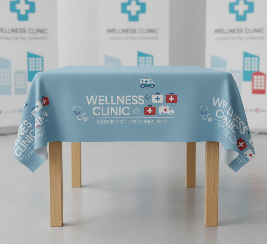 Custom Printed Healthcare & Public Services Tablecloths & Covers