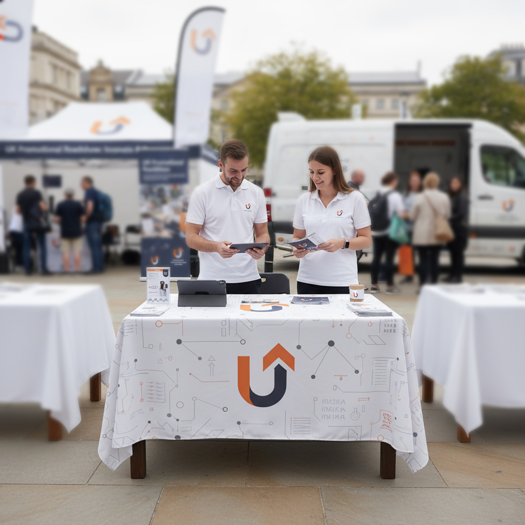 Custom Printed Promotional Roadshow Tablecloths & Covers