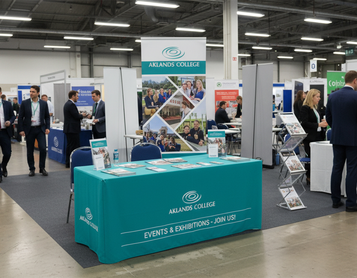 Custom Printed Trade Show & Exhibition Tablecloths & Covers